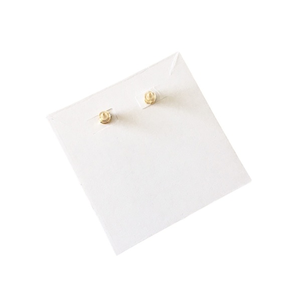 new Pave Cubic Zirconia Polaris Stud Earrings ❉ 14KT Gold Plate Sterling Silver - Picture 9 of 16